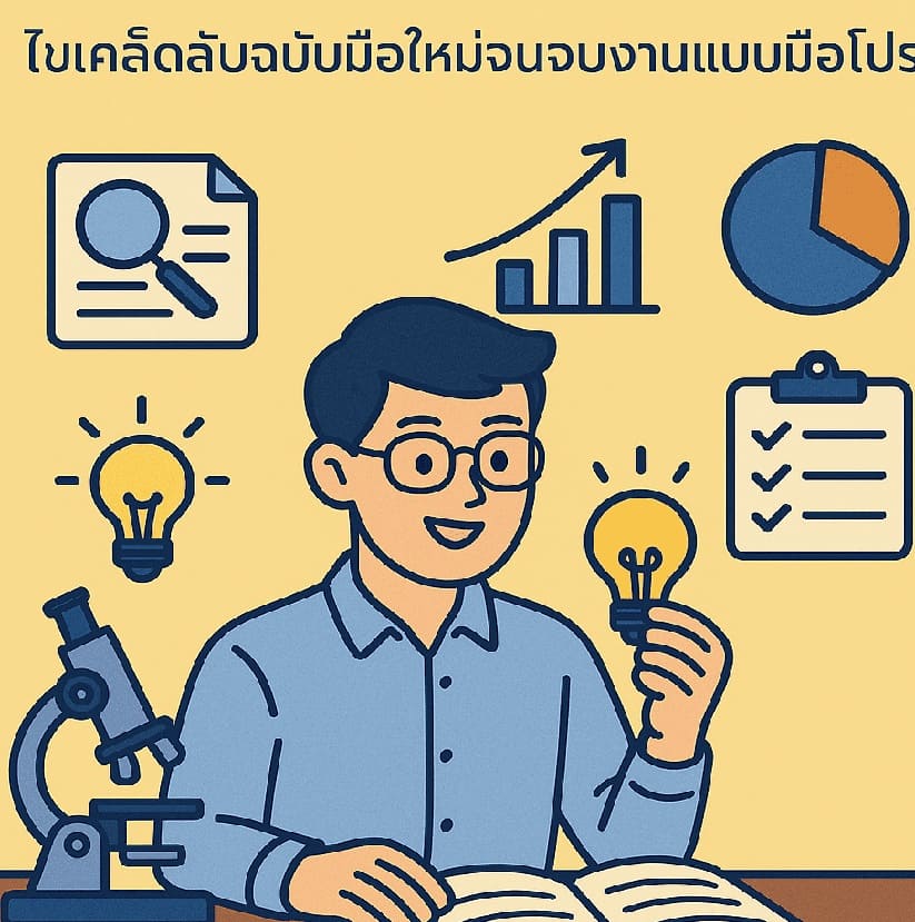 เริ่มต้นทำวิจัยอย่างไรให้ปัง! ไขเคล็ดลับฉบับมือใหม่จนจบงานแบบมือโปร