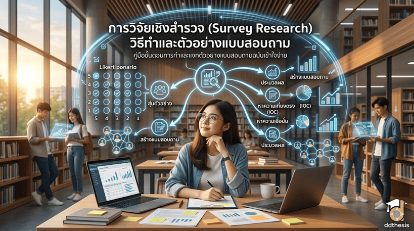 การวิจัยเชิงสำรวจ (Survey Research) คืออะไร วิธีทำ + ตัวอย่างแบบสอบถาม