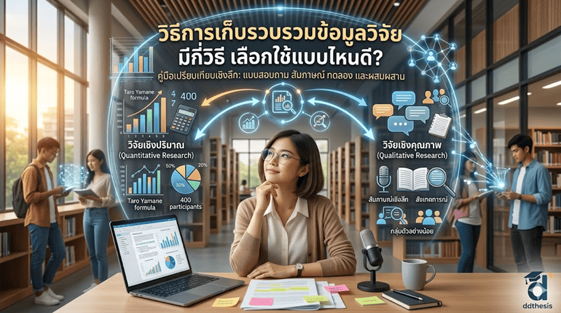วิธีการเก็บรวบรวมข้อมูลวิจัย มีกี่วิธี? เลือกแบบไหนให้เหมาะกับงานวิจัย
